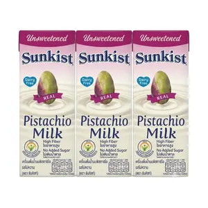 Sữa Hạt Dẻ Cười Không Đường, Real Pistachio Milk, Unsweetened, Lactose Free, 3 Hộp (540ml) - SUNKIST
